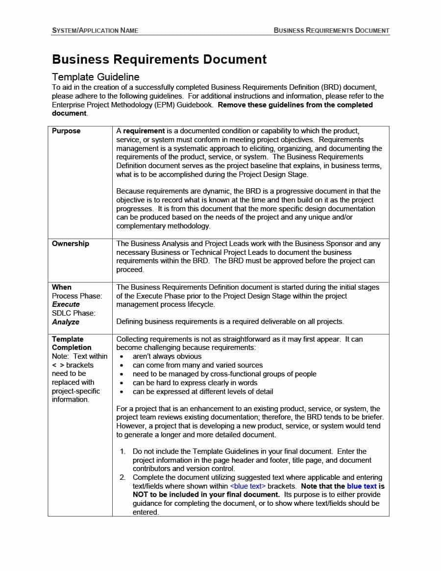 Requirements Document Example - Mahre.horizonconsulting.co In Product Requirements Document Template Word