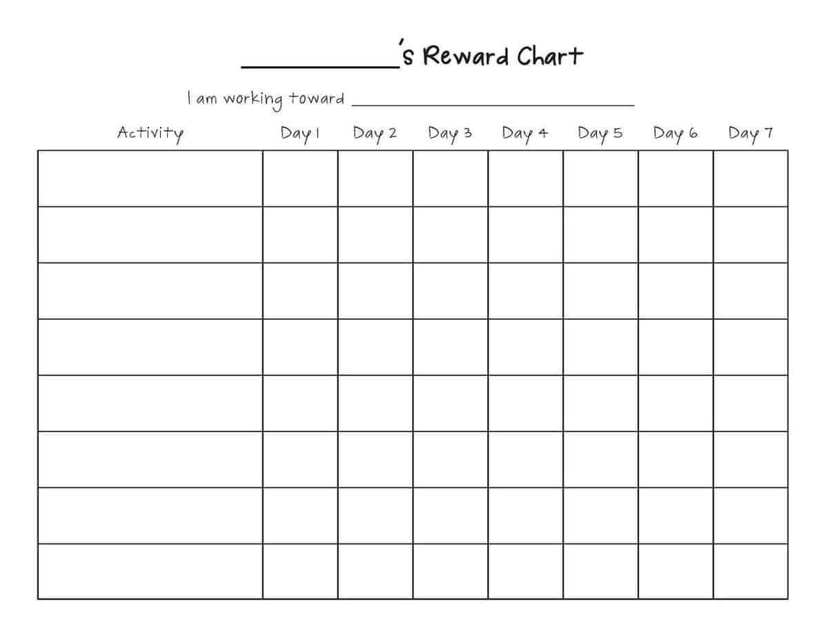 Reward Chart Templates – Word Excel Fomats For Reward Chart Template Word