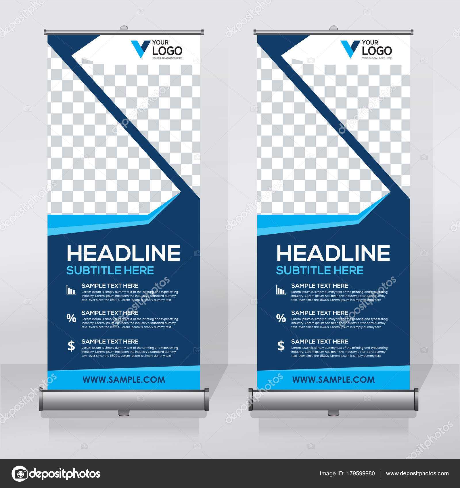 Roll Banner Design Template Abstract Background Pull Design Inside Retractable Banner Design Templates