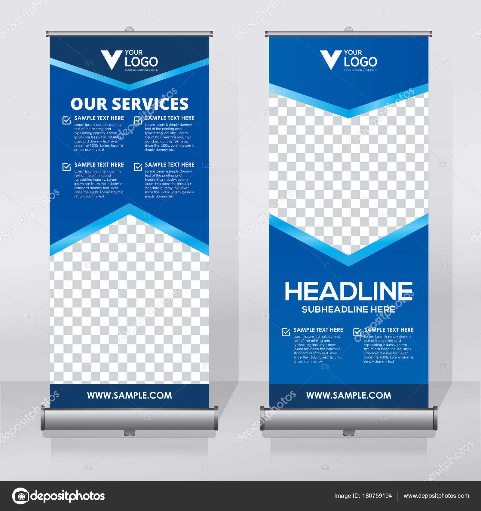 Roll Banner Design Template Vertical Abstract Background Intended For Retractable Banner Design Templates