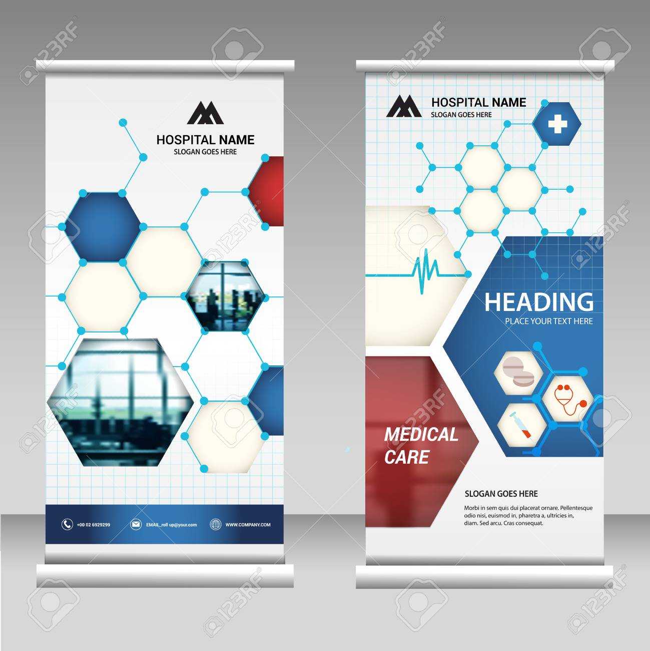 Roll Up Banner Business Design On Background.brochure Template.. With Regard To Vinyl Banner Design Templates