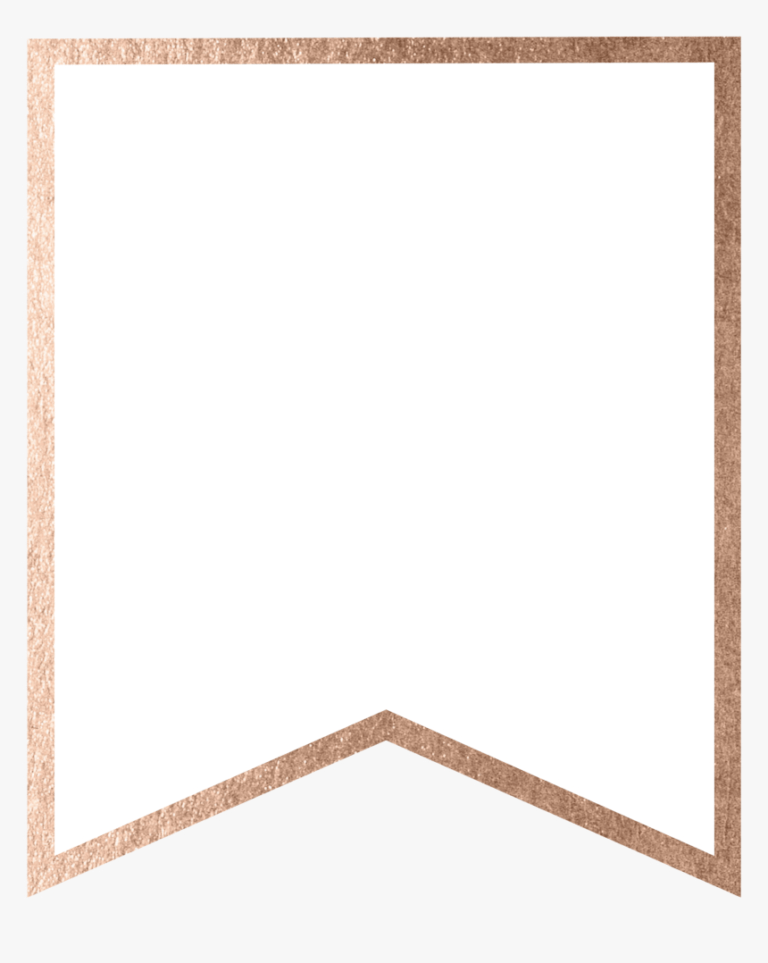 Rose Gold Banner Template Free Printable Blank , Png Inside Banner Cut ...