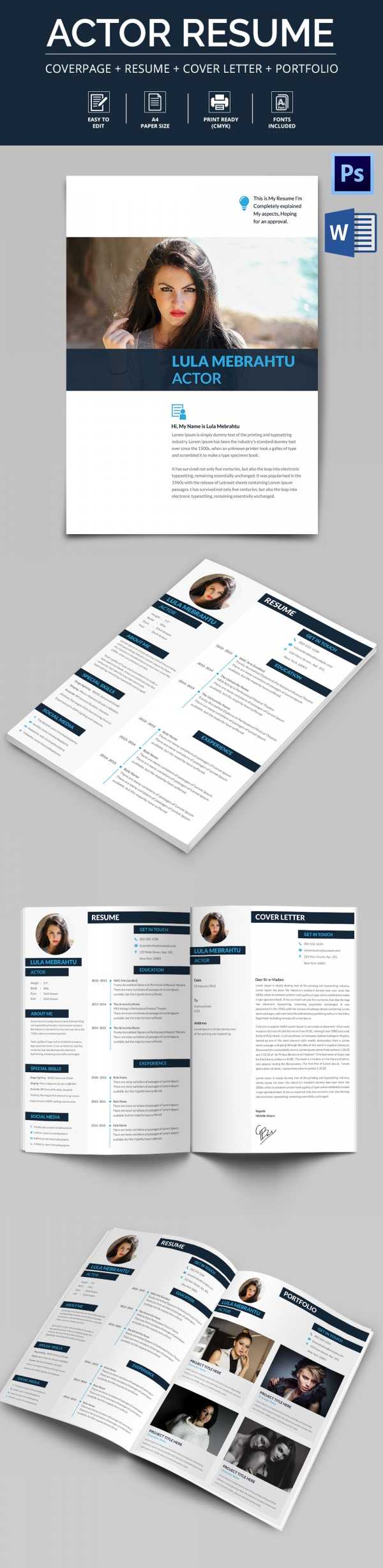 Sample Acting Cv Template – 7+ Download Documents In Pdf Throughout Theatrical Resume Template Word