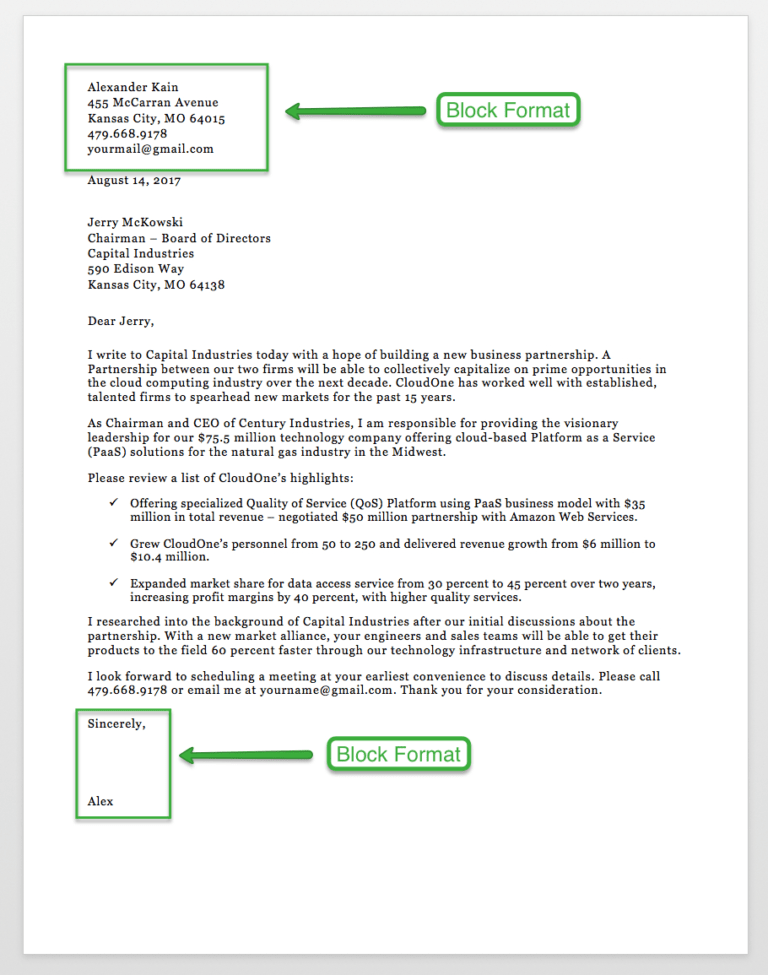 Sample Business Letter Format | 75+ Free Letter Templates | Rg intended ...