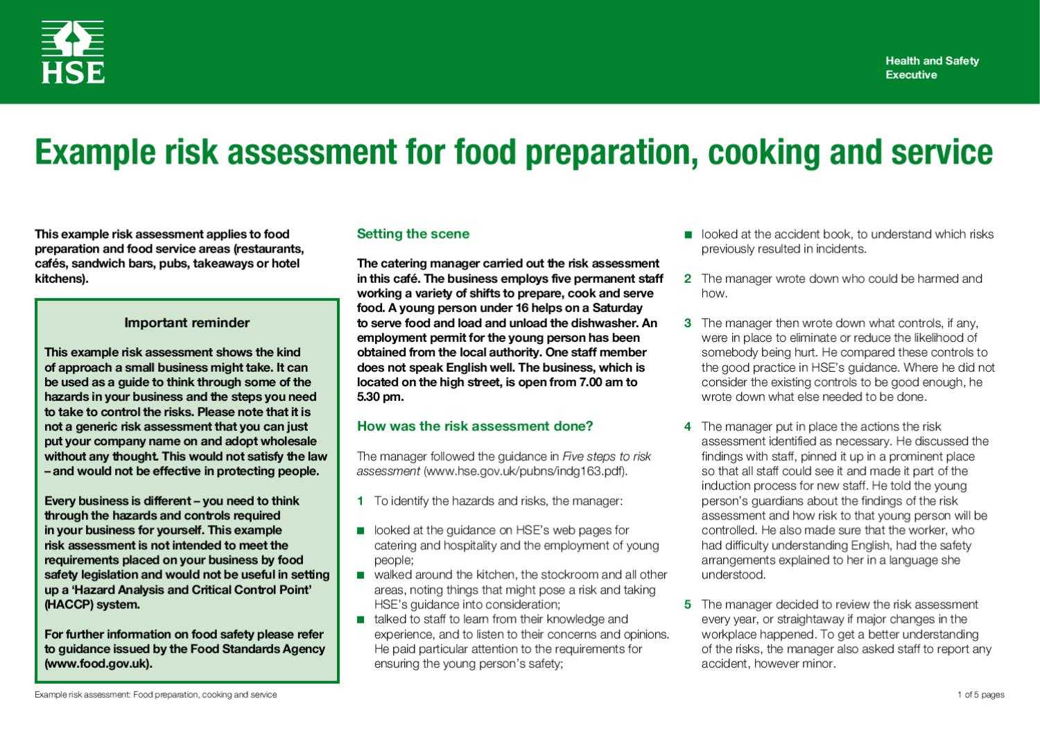 Sample Risk Assessmentkatie Allen – Issuu Intended For Safety Analysis Report Template