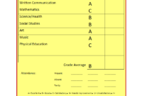 School Report Template with School Report Template Free