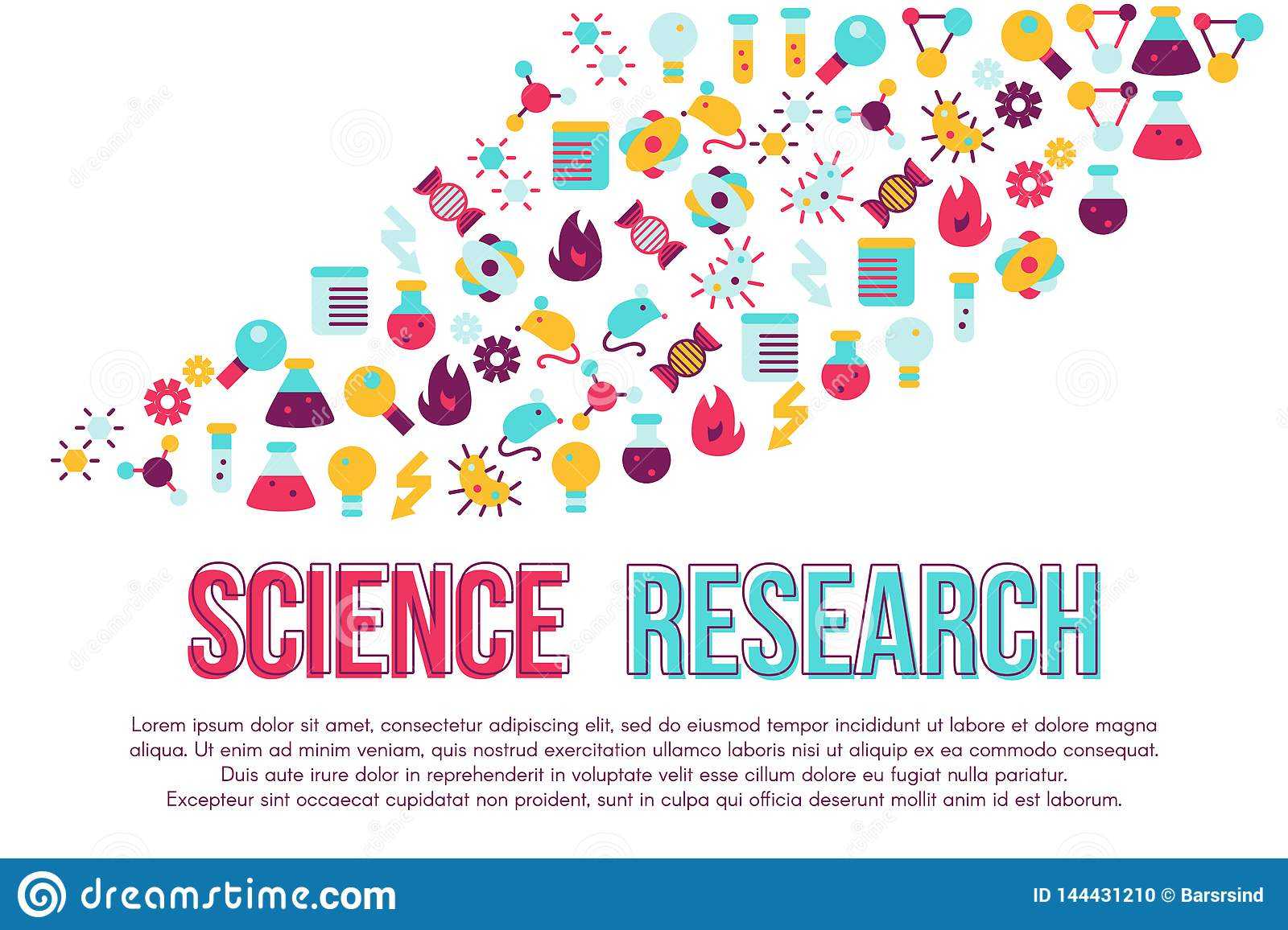 Science Fair Word Concept Banner Design Stock Illustration Inside Science Fair Banner Template