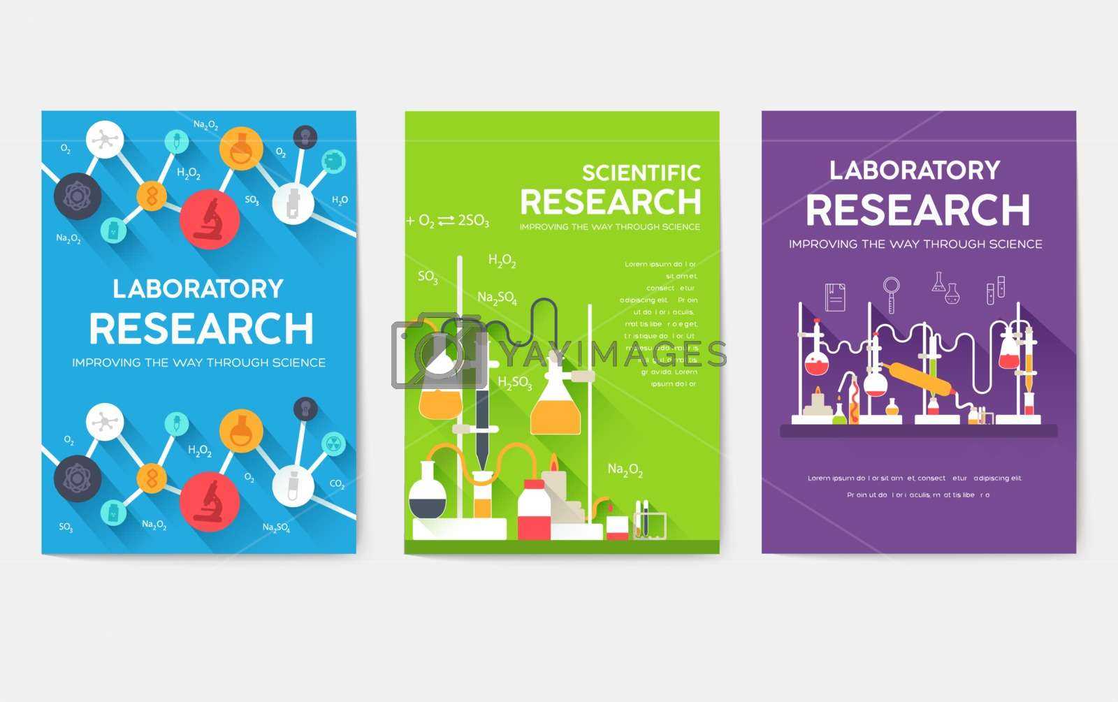 Science Information Cards Set. Laboratory Template Of Flyear Pertaining To Science Fair Banner Template