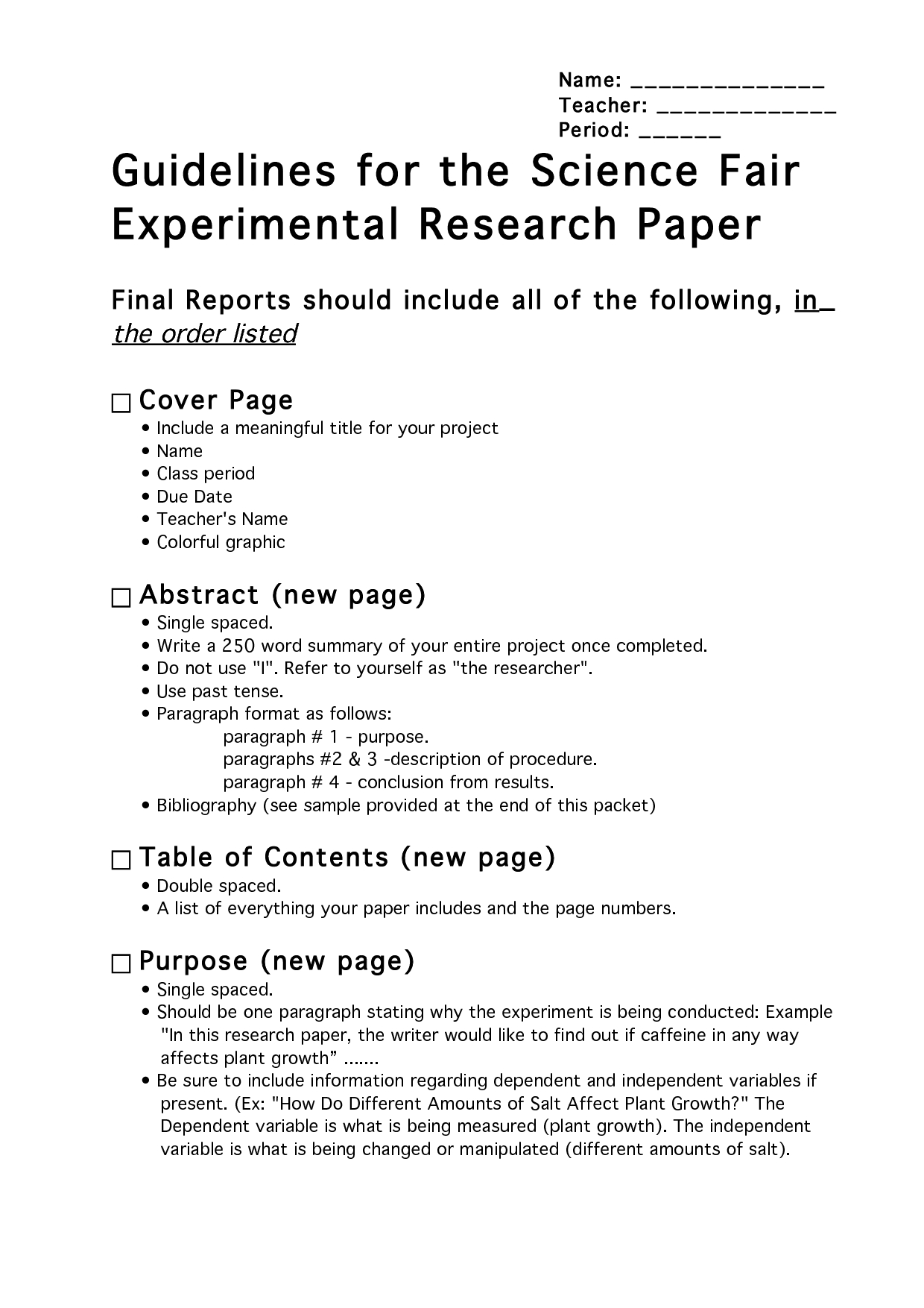 Science Ir Report Example Written Formatting Reports Regarding Ir Report Template
