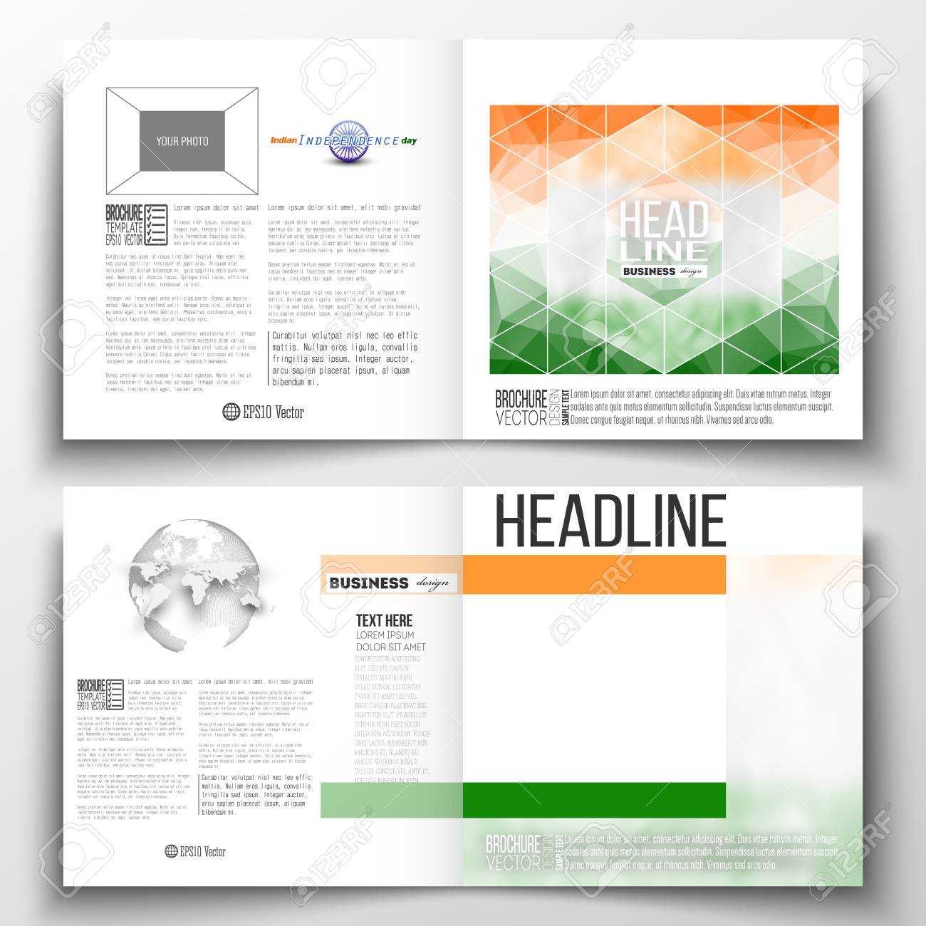 Set Of Annual Report Business Templates For Brochure, Magazine,.. Inside Ind Annual Report Template