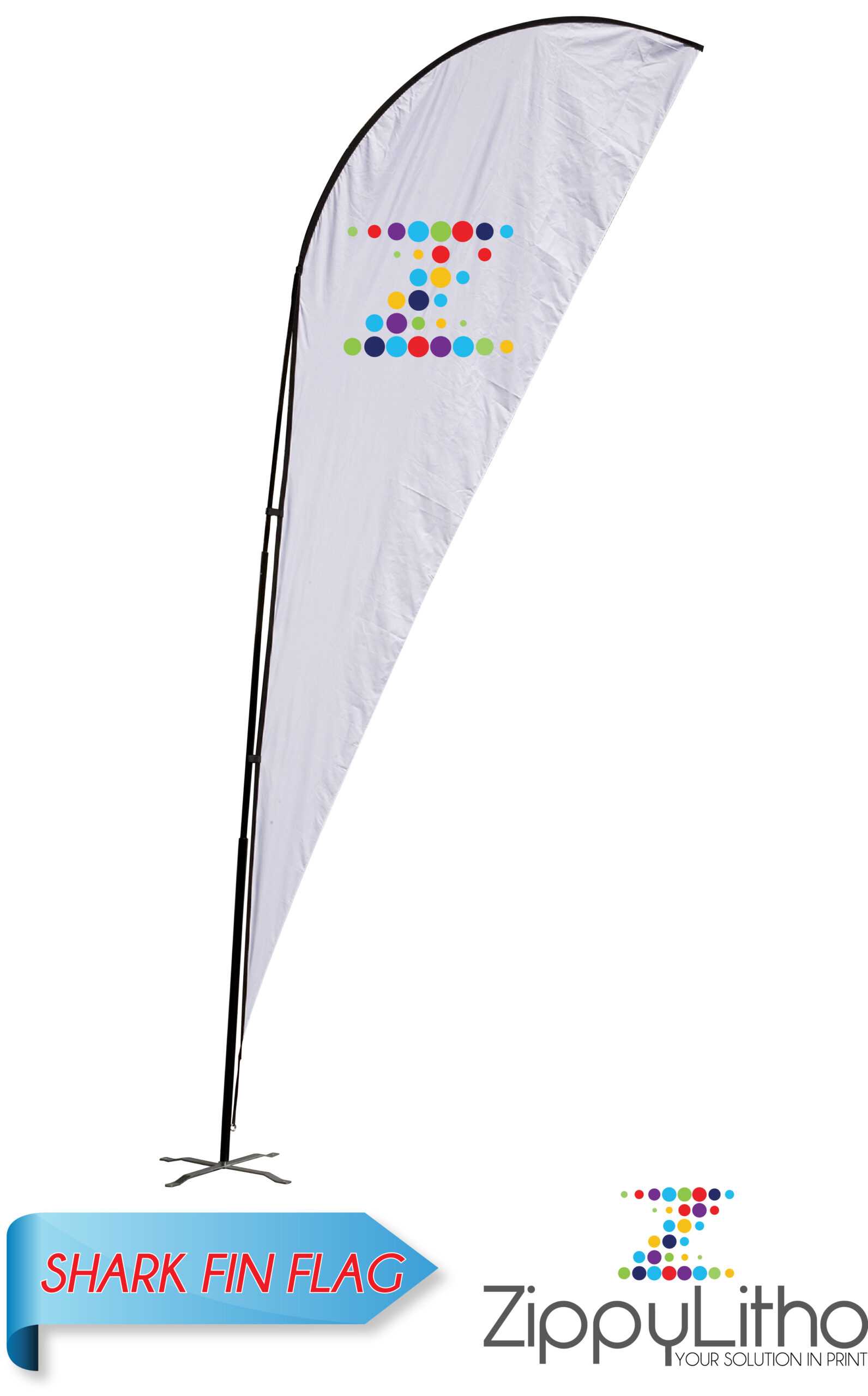 Shark Fin Flag | Zippy Litho For Sharkfin Banner Template