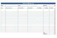 Simple Mileage Log - Free Mileage Log Template Download within Mileage Report Template