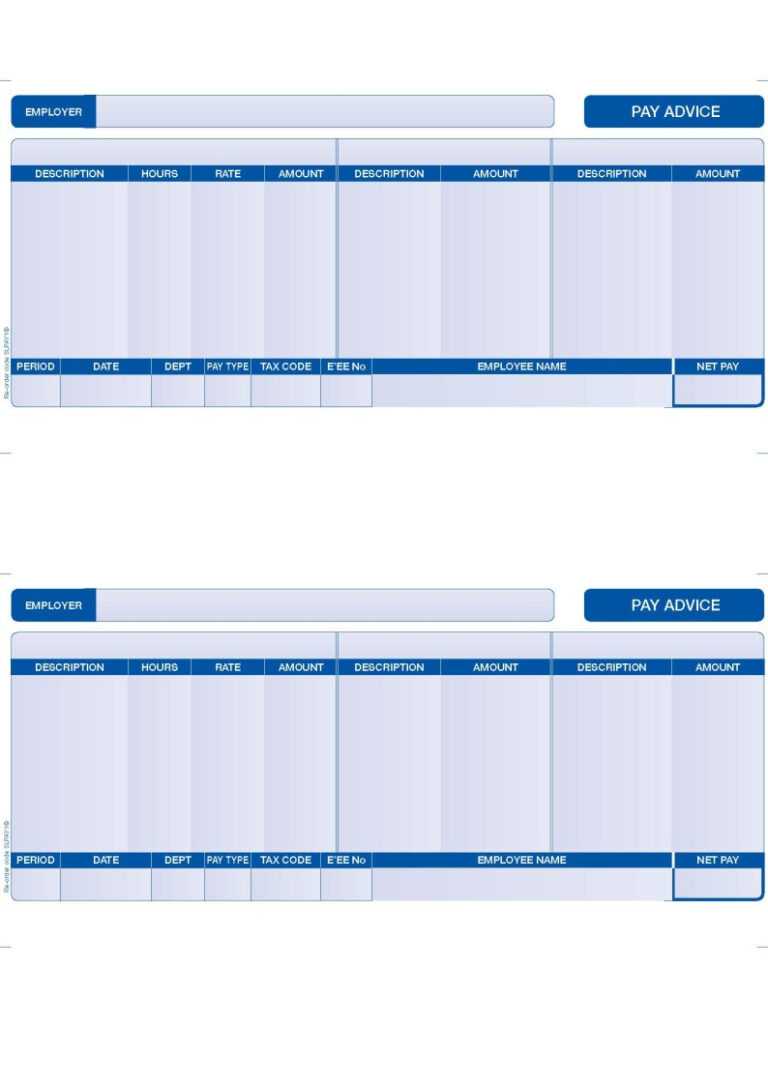 Slpay1 – Compatible Sage Payslips – 2 Per Page (Blue) – Various Pack ...