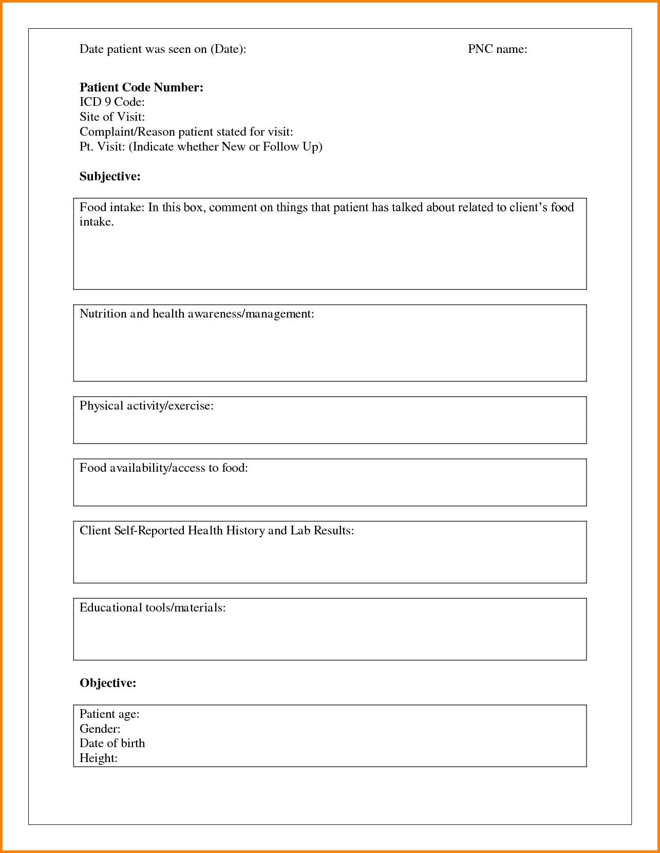Soap Note Template Mental Health | Heart Rate Zones In Soap Report Template
