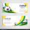 Soccer Tournament Modern Sport Banner Template Stock Vector Intended For Sports Banner Templates