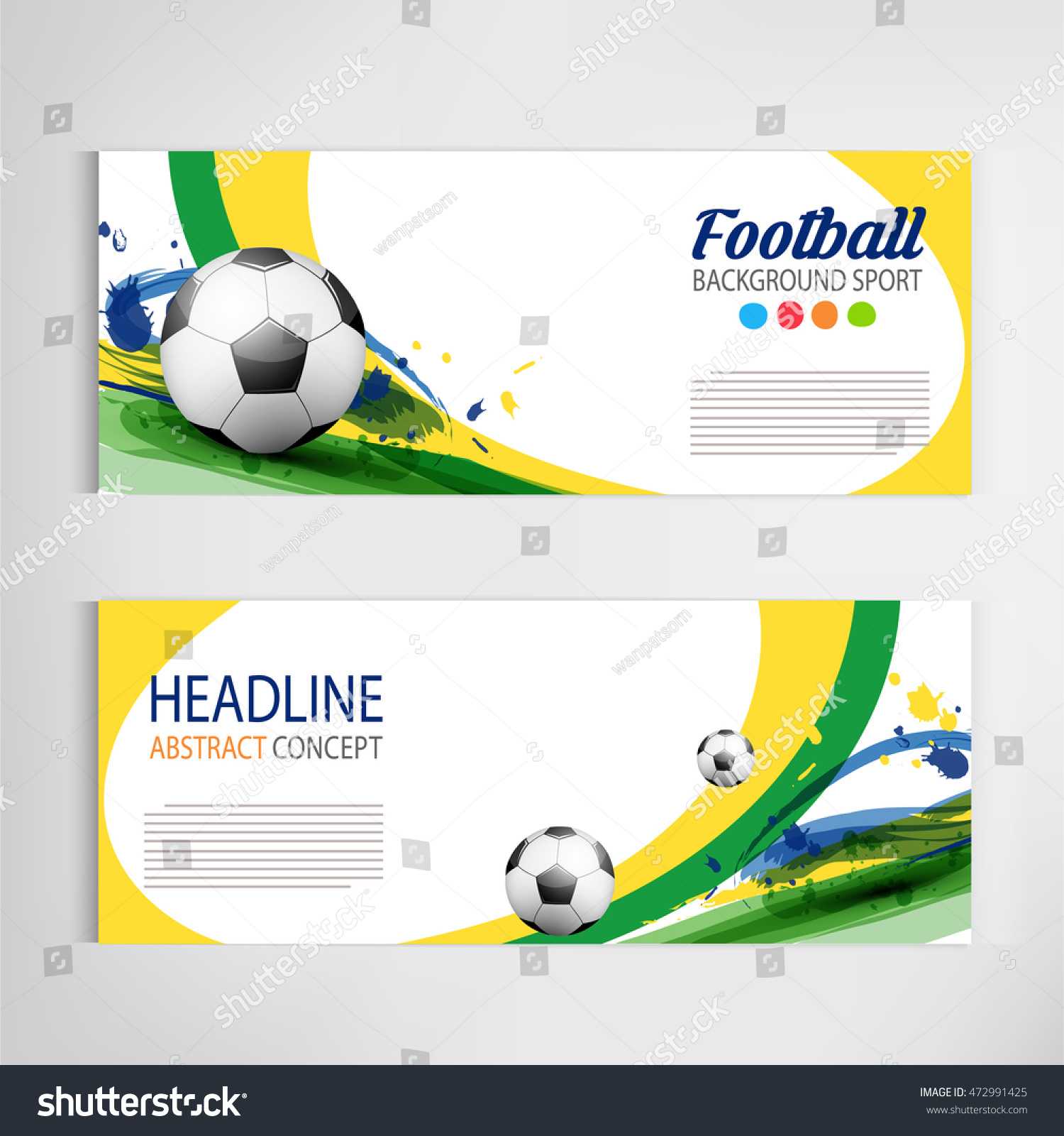 Soccer Tournament Modern Sport Banner Template Stock Vector Intended For Sports Banner Templates