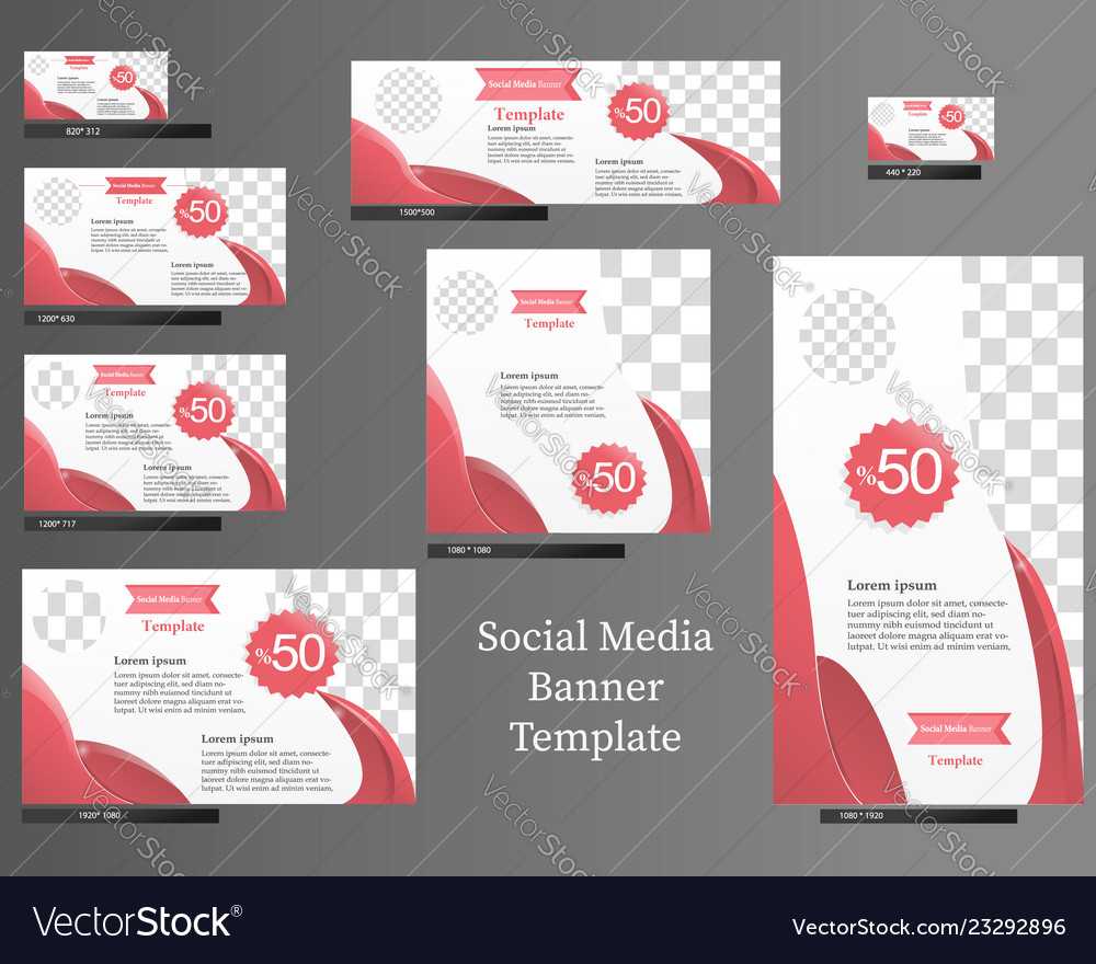 Social Media Banner Template Set For Product Banner Template