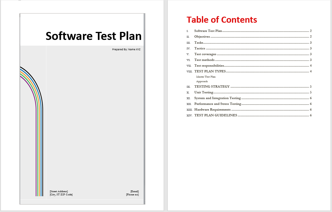 Software Test Plan Template – Word Templates Intended For Software Test Plan Template Word