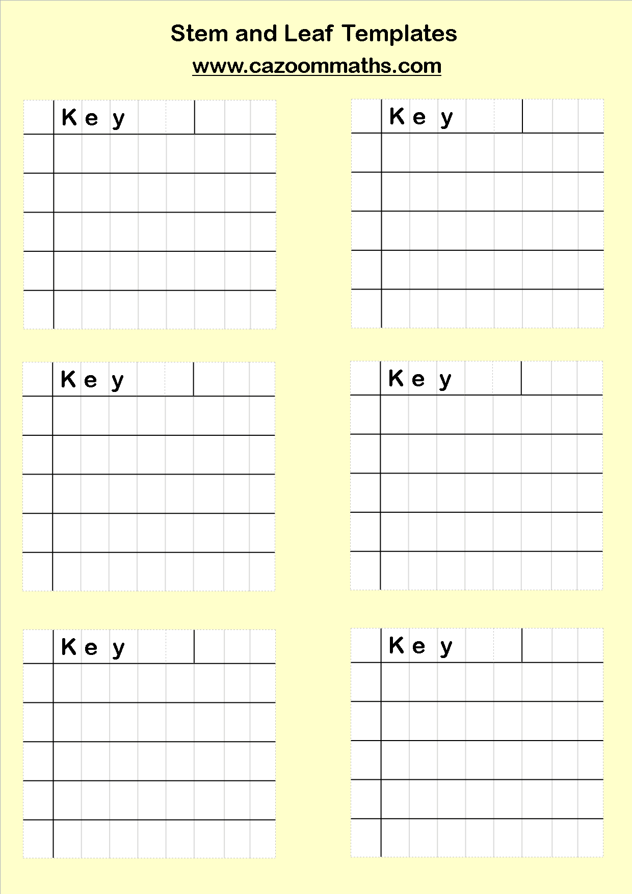 Statistics Teaching Resources | Ks3 And Ks4 Statistics Within Blank Stem And Leaf Plot Template