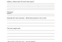 Story Report Template - Zohre.horizonconsulting.co in One Page Book Report Template