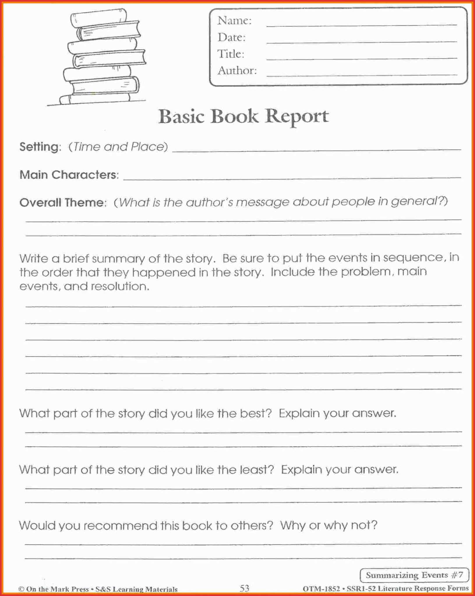 Skeleton Book Report Template Business.fromgrandma.best