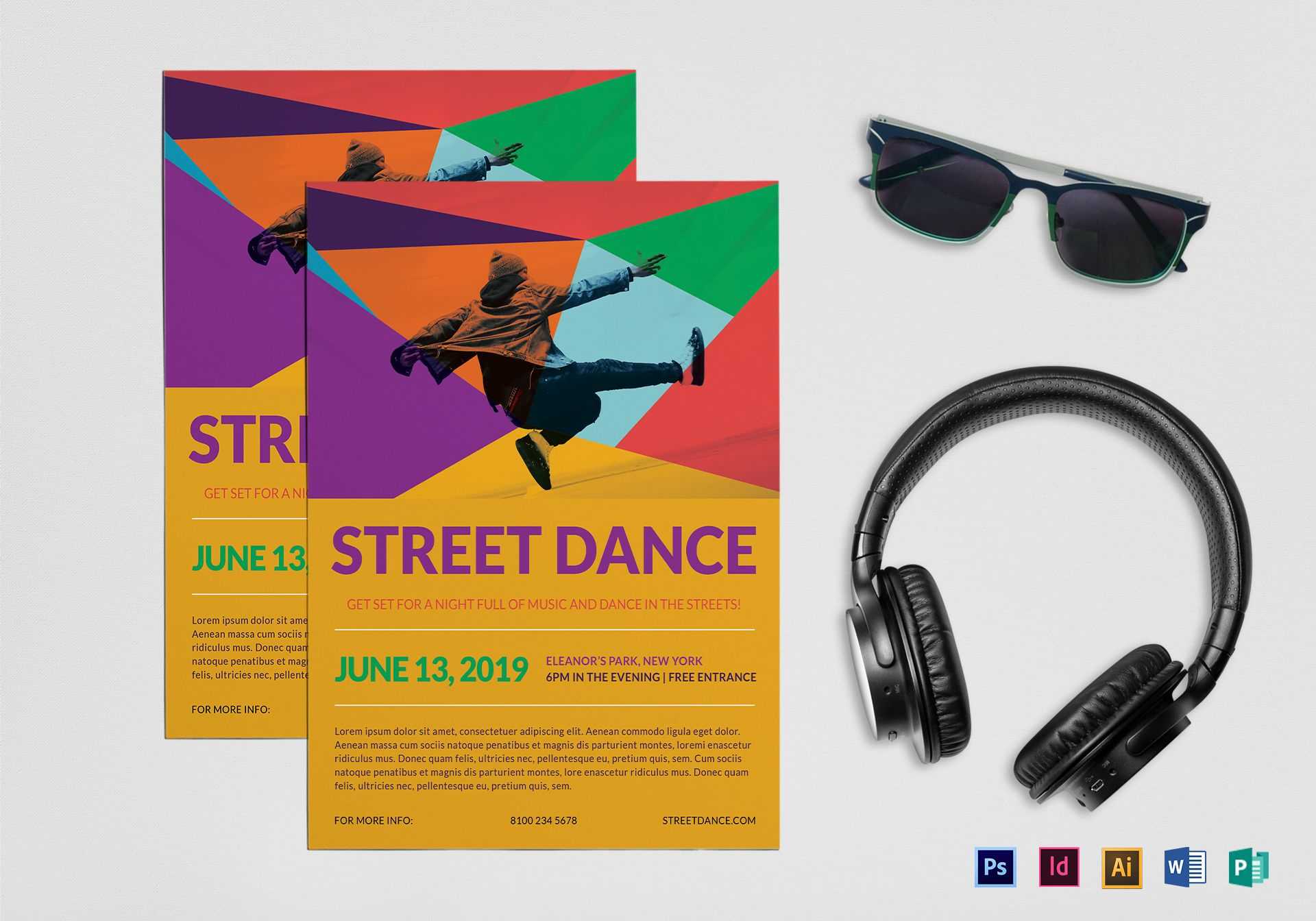 Street Dance Flyer Template Within Dance Flyer Template Word