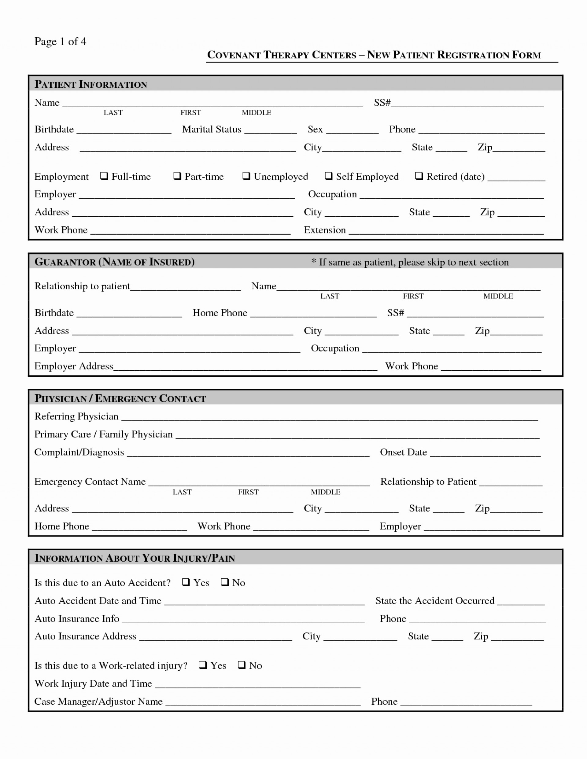 Striking Patient Registration Form Template Ideas In Html With Patient Report Form Template Download