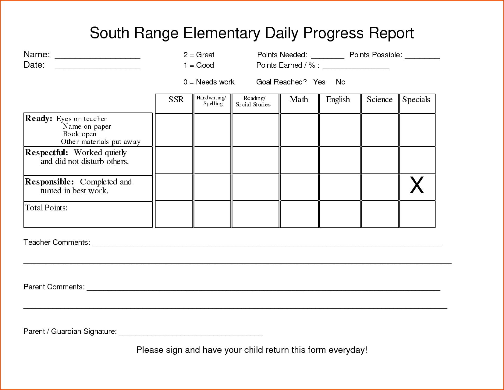 Student Progress Report Forms – Zohre.horizonconsulting.co With Regard To School Progress Report Template