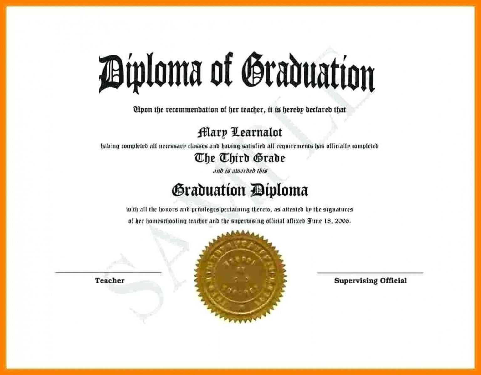 Stunning Graduation Certificate Template Word Ideas inside Graduation
