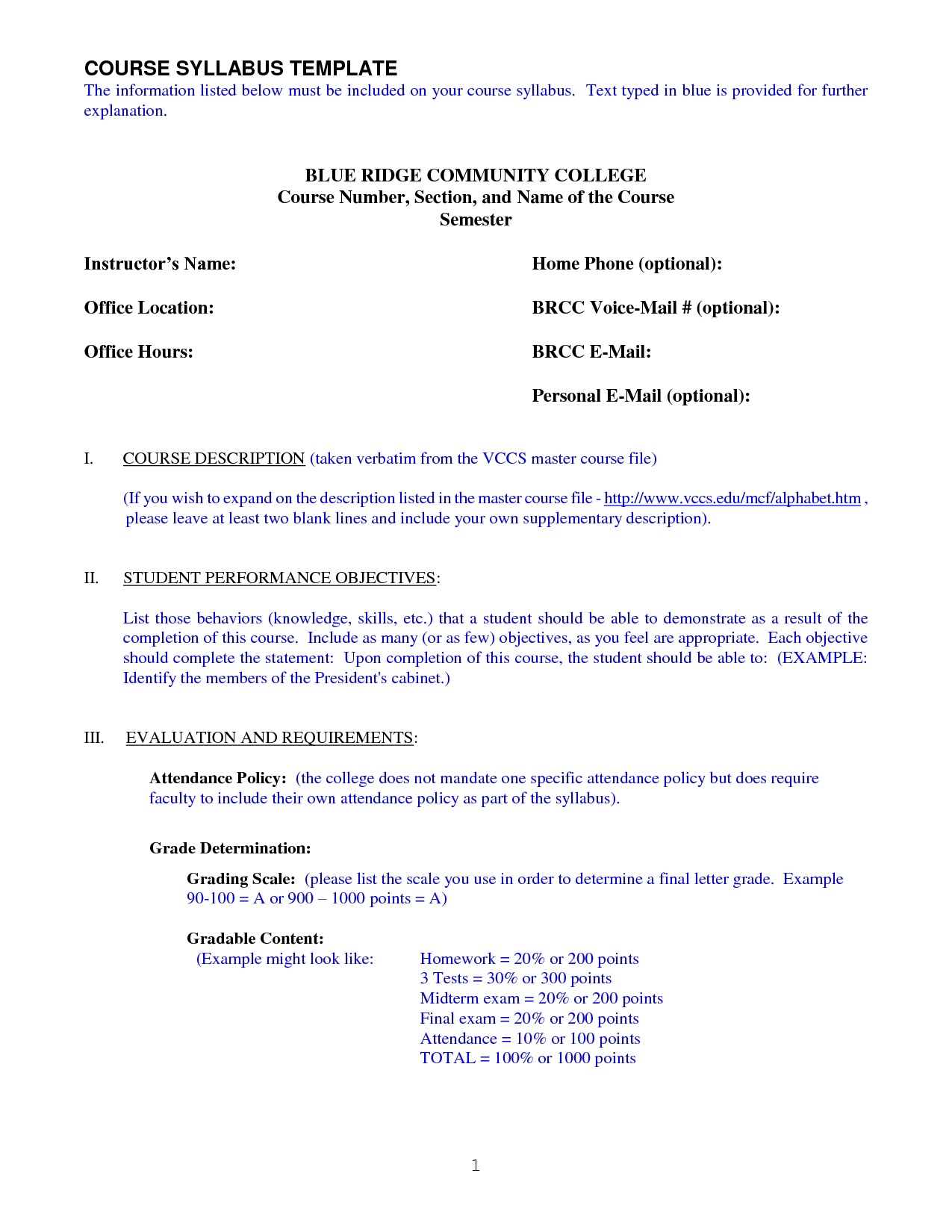 Syllabus Template. Electrical And Electronics Engineering Ac For Blank Syllabus Template