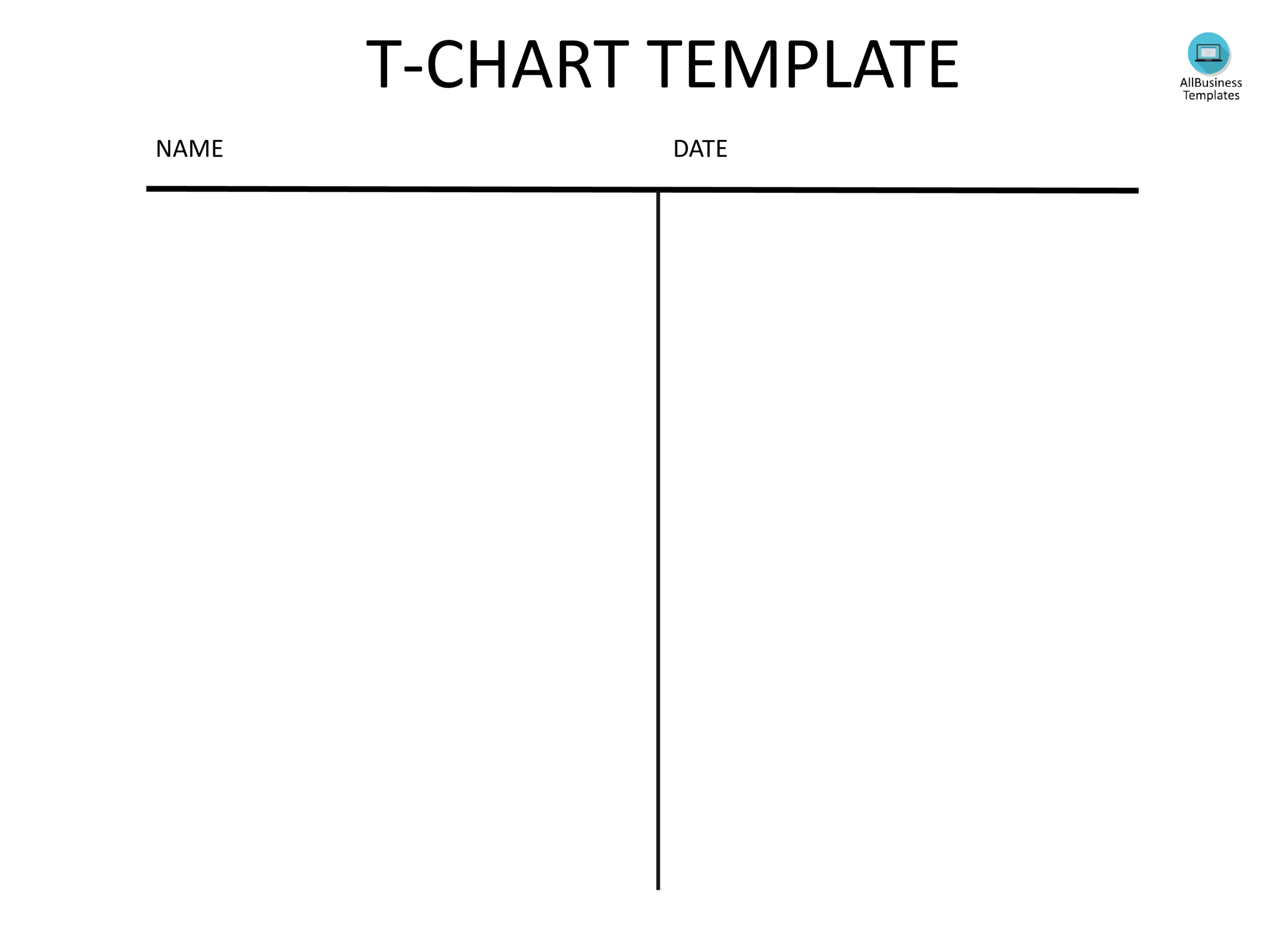 T Chart Template Pdf | Templates At Allbusinesstemplates Intended For T Chart Template For Word