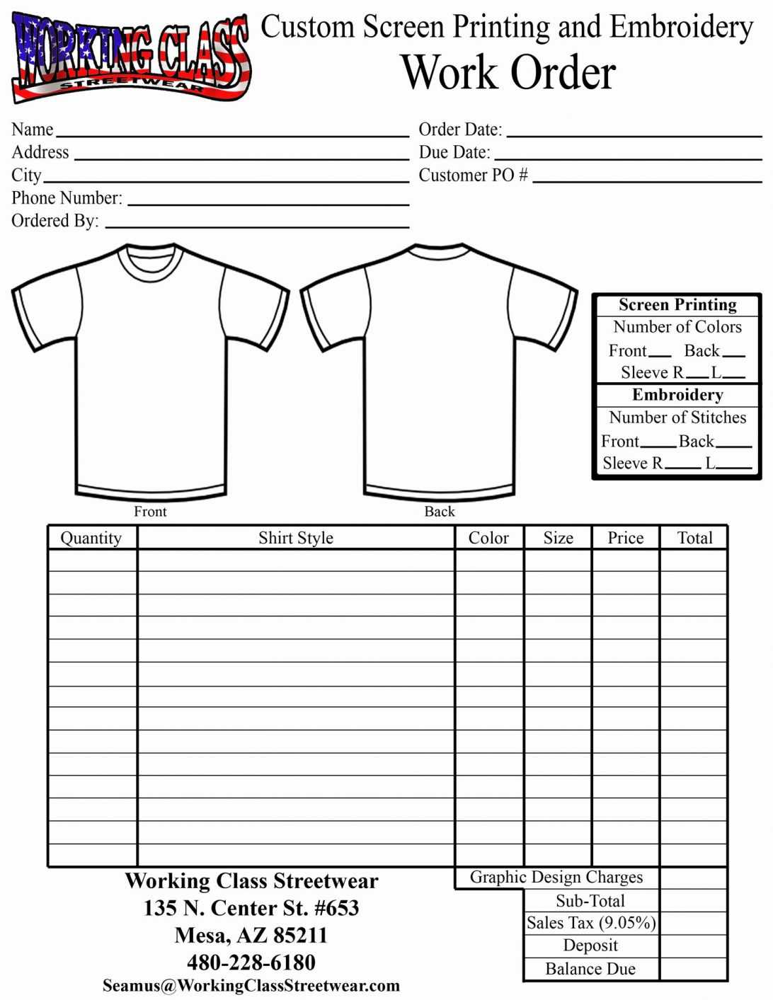 T Shirt Order Form Template Printing Download Free Blank Pertaining To Blank T Shirt Order Form Template