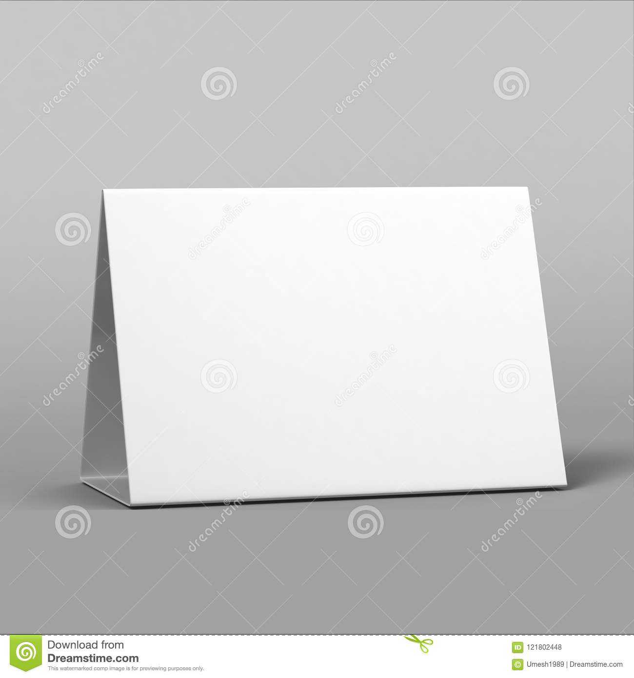 Tablet Tent Talkers Promotional Menu Cards White Blank Empty Within Blank Tent Card Template