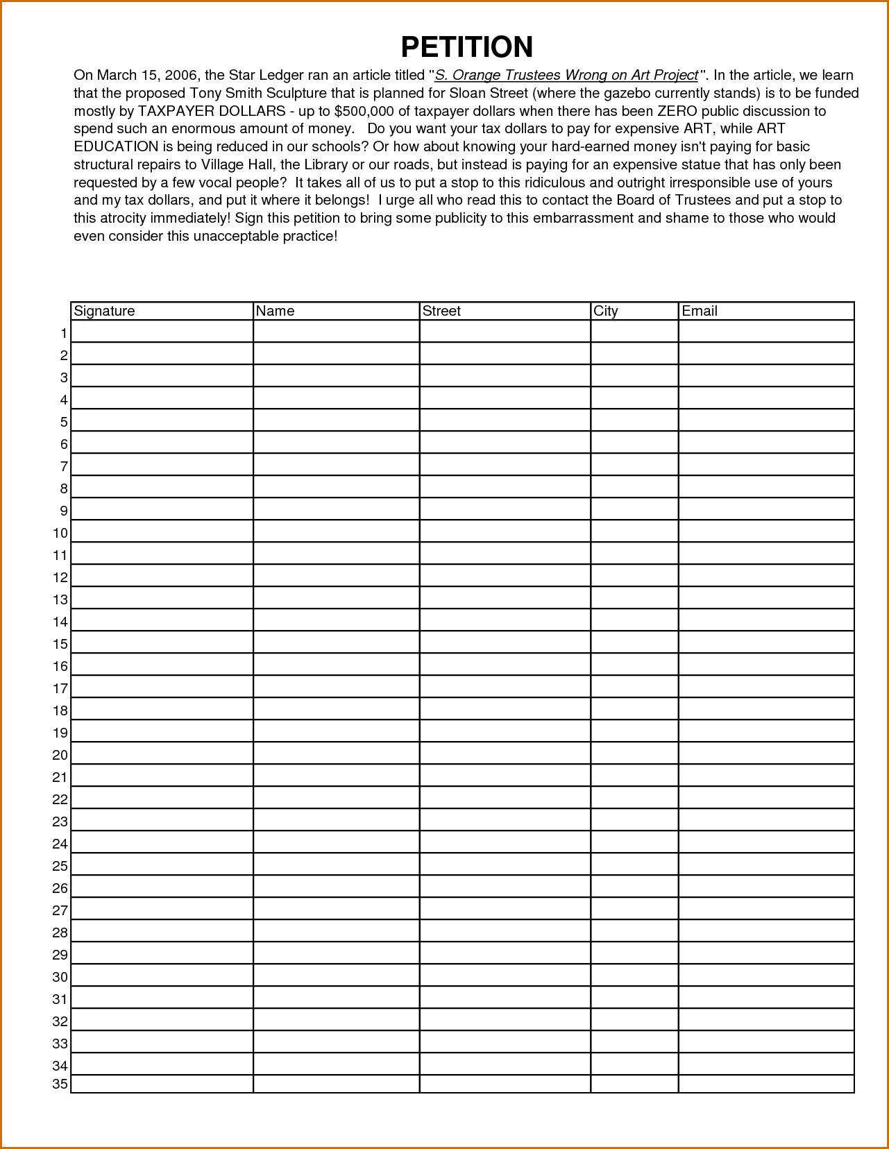 Template For Petition. Petition Template 23 Download Free With Blank Petition Template