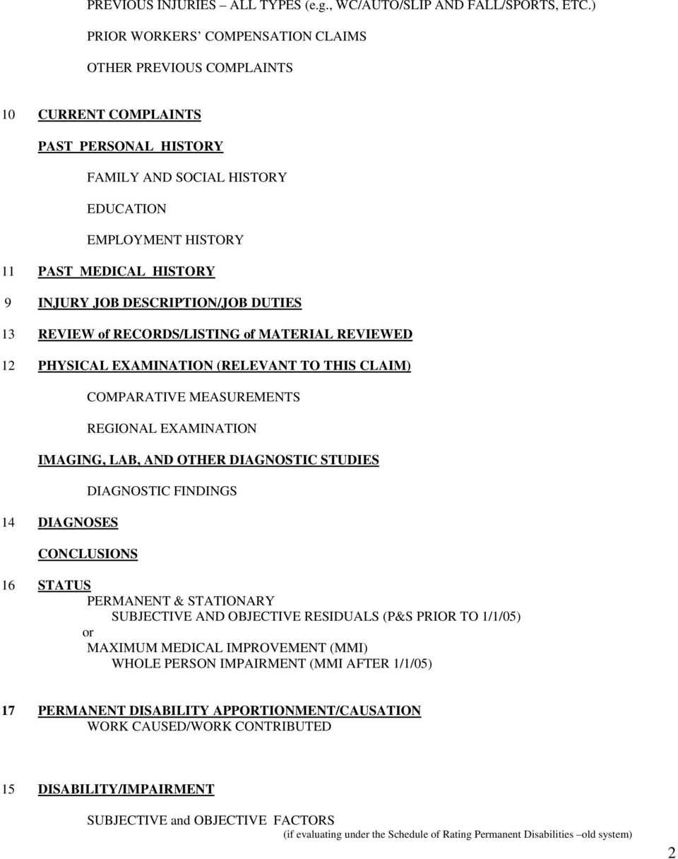 Template Medical Legal Report  Workers Compensation – Pdf Within Medical Legal Report Template