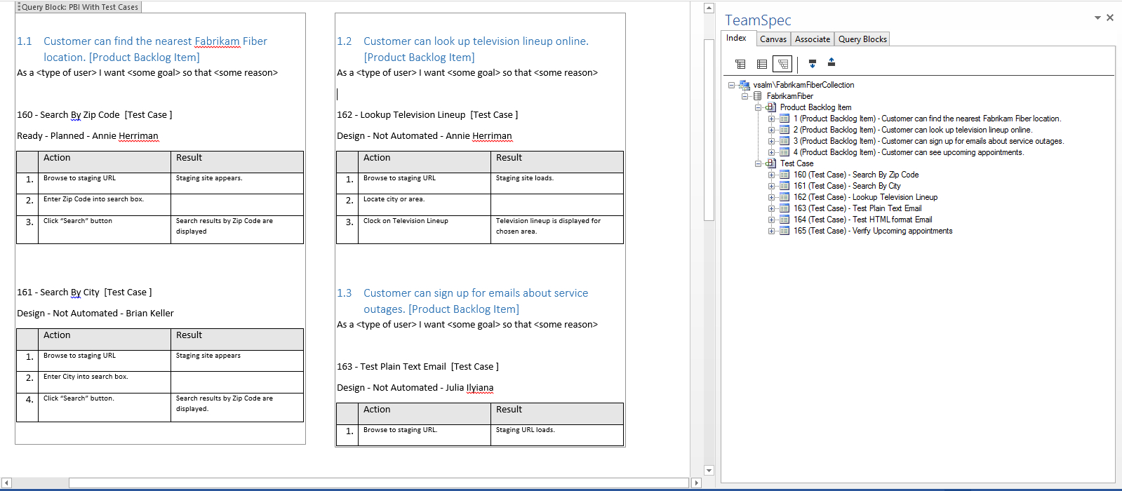 Tfs Test Management In Word | Teamsolutions Regarding User Story Word Template