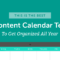 The Best 2020 Content Calendar Template: Get Organized All Year Within Blank Activity Calendar Template