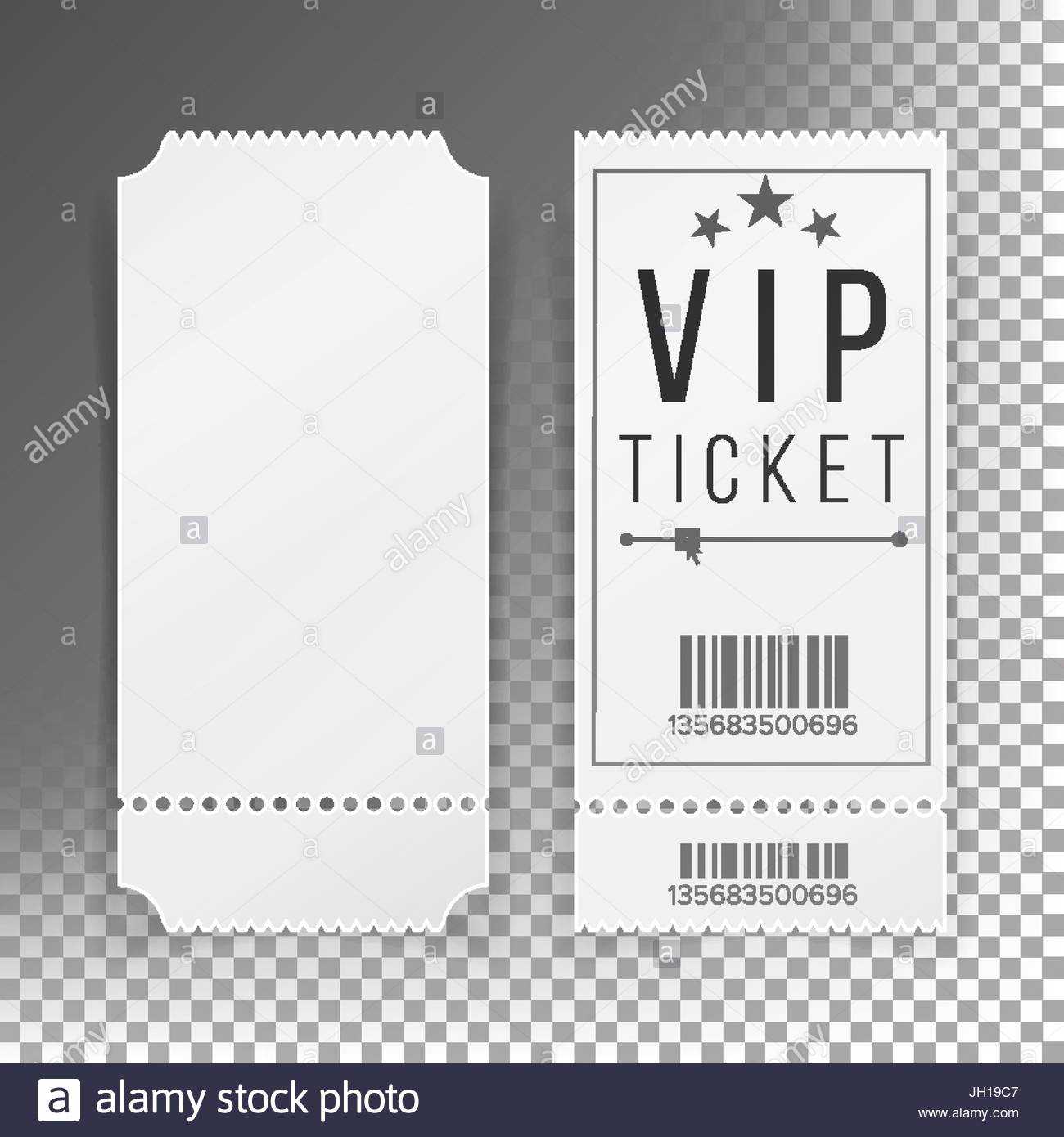 Ticket Template Set Vector. Blank Theater, Cinema, Train Pertaining To Blank Train Ticket Template