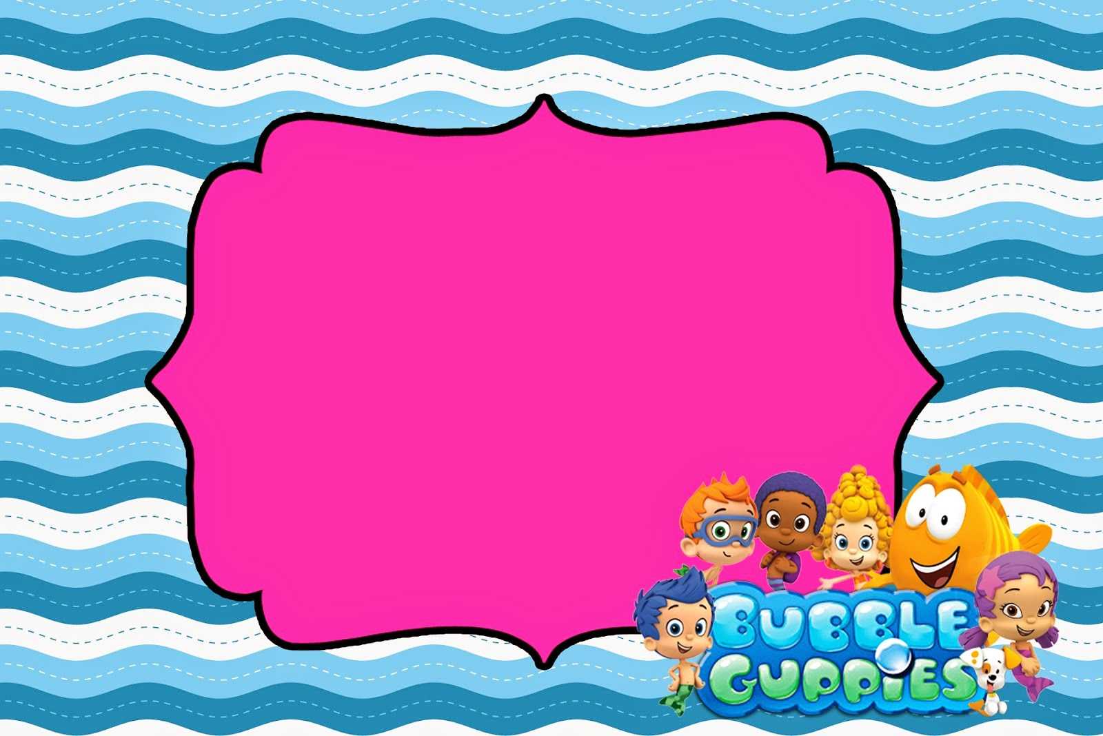 Tips & Ideas: Lovely Bubble Guppies Invitations For Your With Bubble Guppies Birthday Banner Template