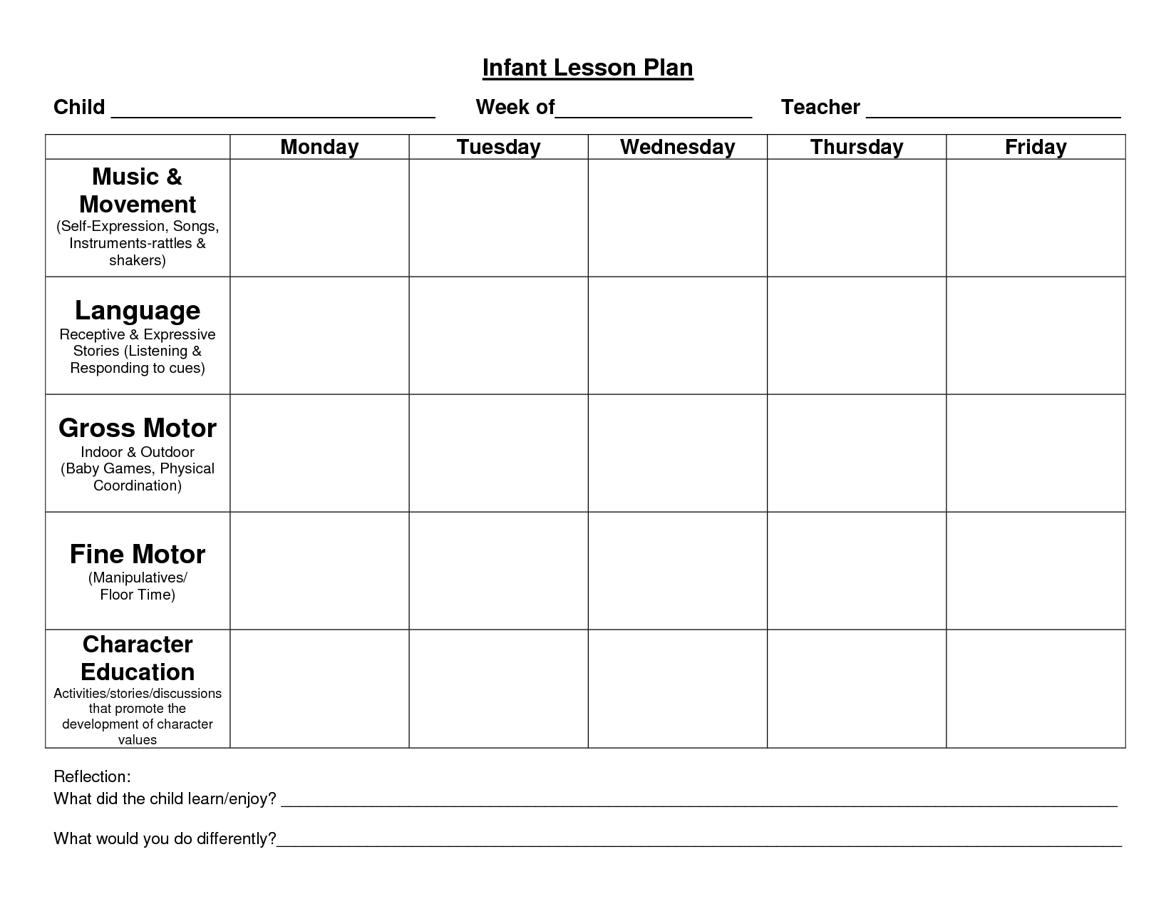Toddler Lesson Plan Templates Blank – Mahre.horizonconsulting.co Throughout Blank Preschool Lesson Plan Template