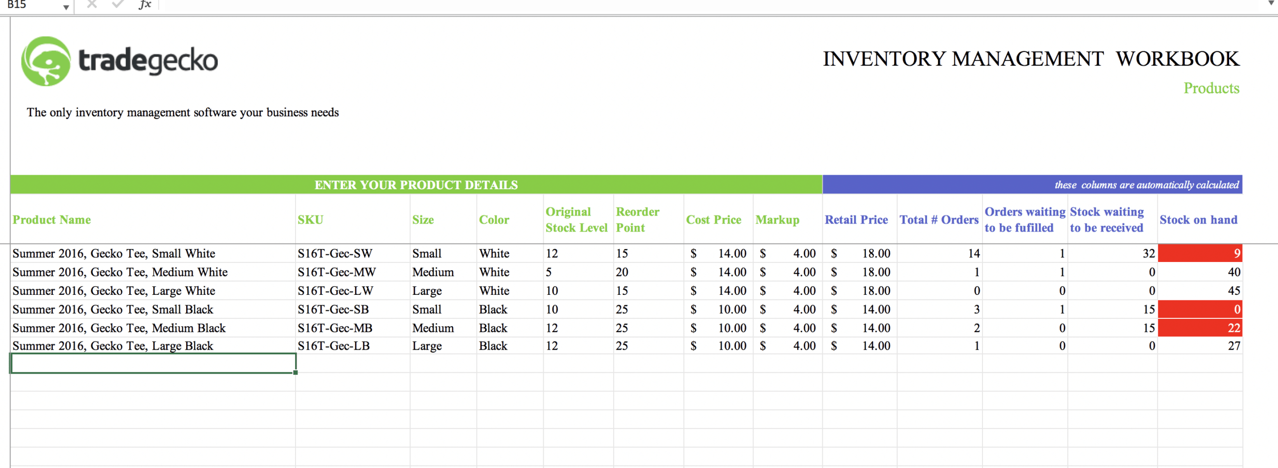 Top 10 Inventory Excel Tracking Templates – Sheetgo Blog Intended For Stock Report Template Excel