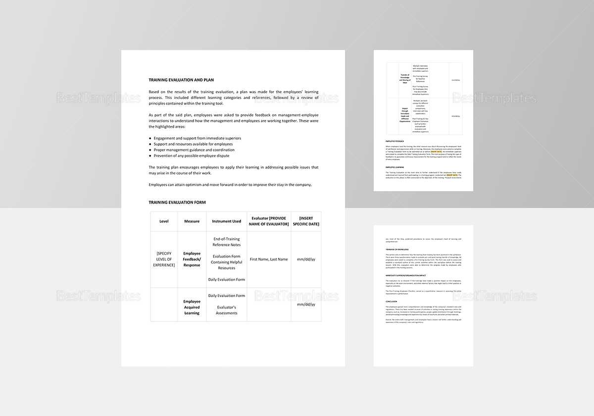 Training Evaluation Report Template Intended For Training Evaluation Report Template