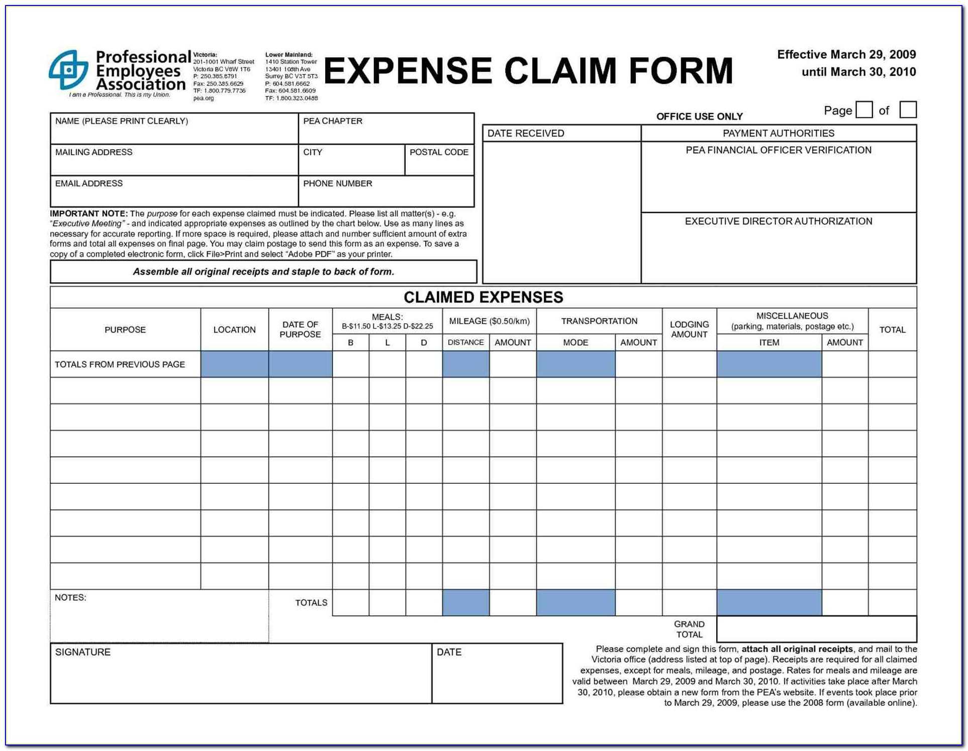 Travel Expense Reimbursement Form Excel – Form : Resume Regarding Reimbursement Form Template Word