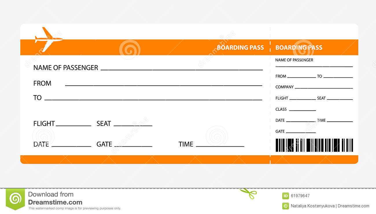 Travel Ticket Template – Zohre.horizonconsulting.co For Plane Ticket Template Word