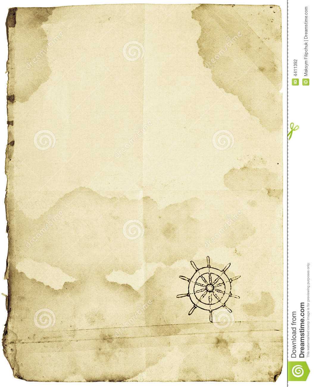 Treasure Map, Isolated On White Stock Photo – Image Of Intended For Blank Pirate Map Template