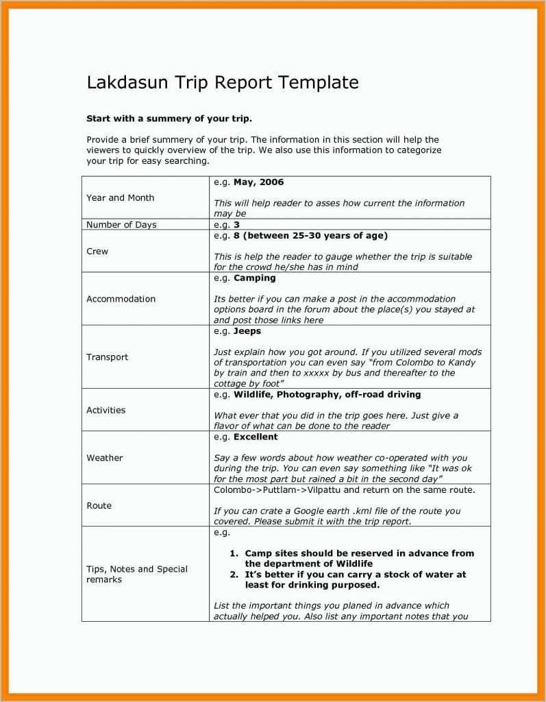 Trip Report Template - Zohre.horizonconsulting.co Within Business Trip Report Template Pdf