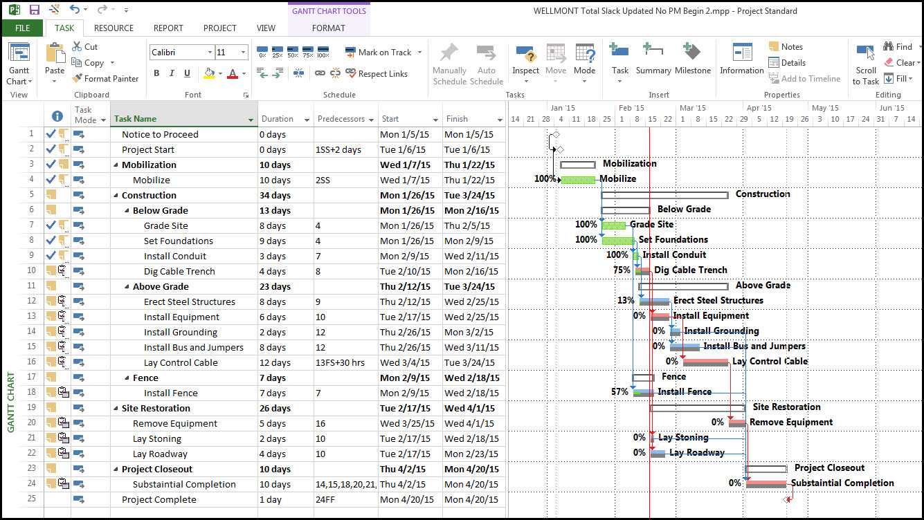 Updating Schedule Progress In Microsoft Project 2013 Throughout Ms Project 2013 Report Templates