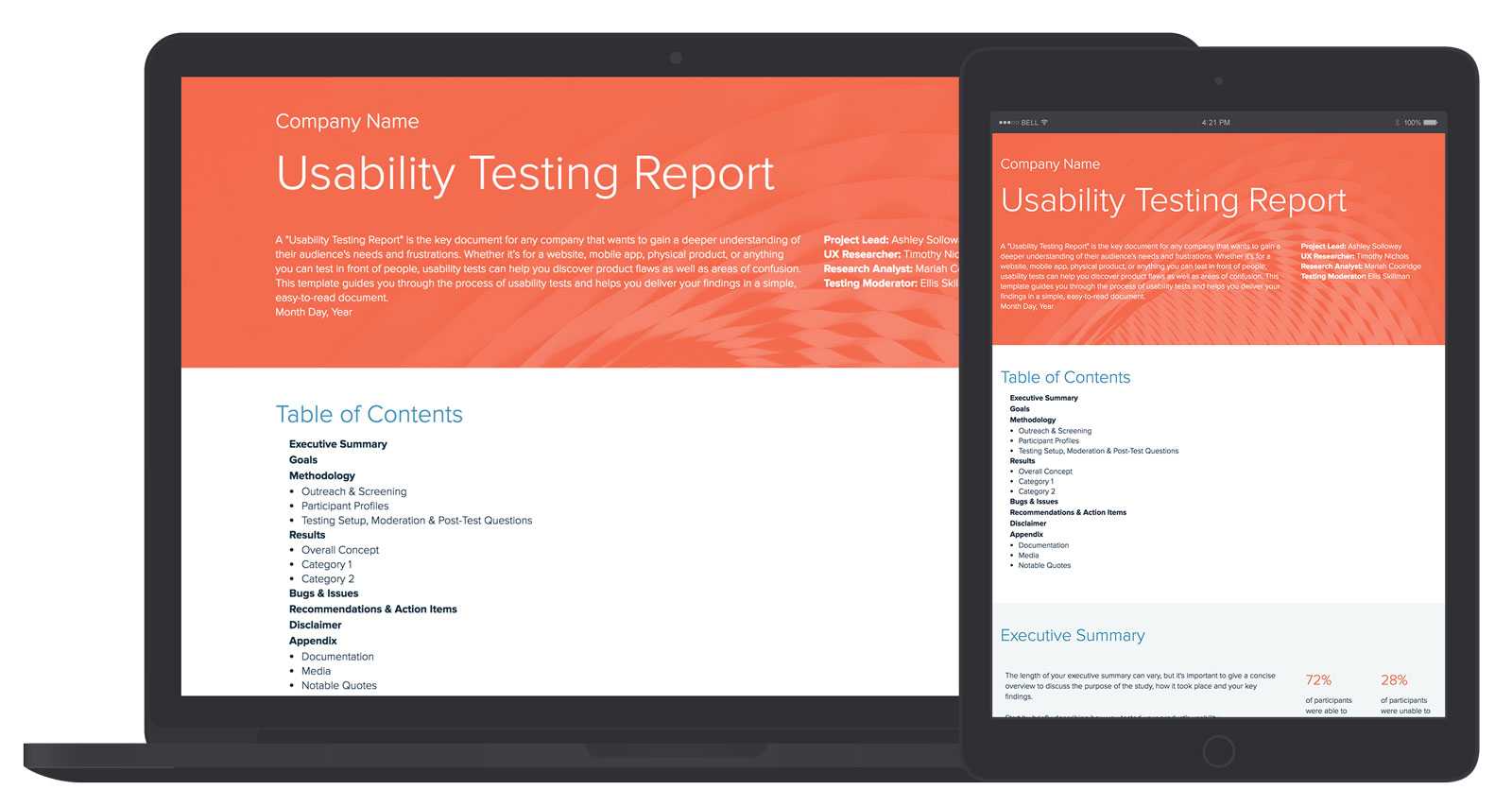 Usability Testing Report Template And Examples | Xtensio Inside Ux Report Template