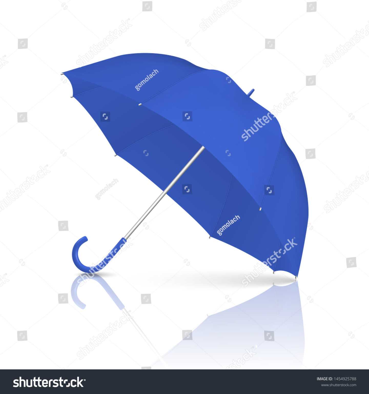 Vector 3D Realistic Render Blue Blank Stock Vector (Royalty in Blank Umbrella Template ...