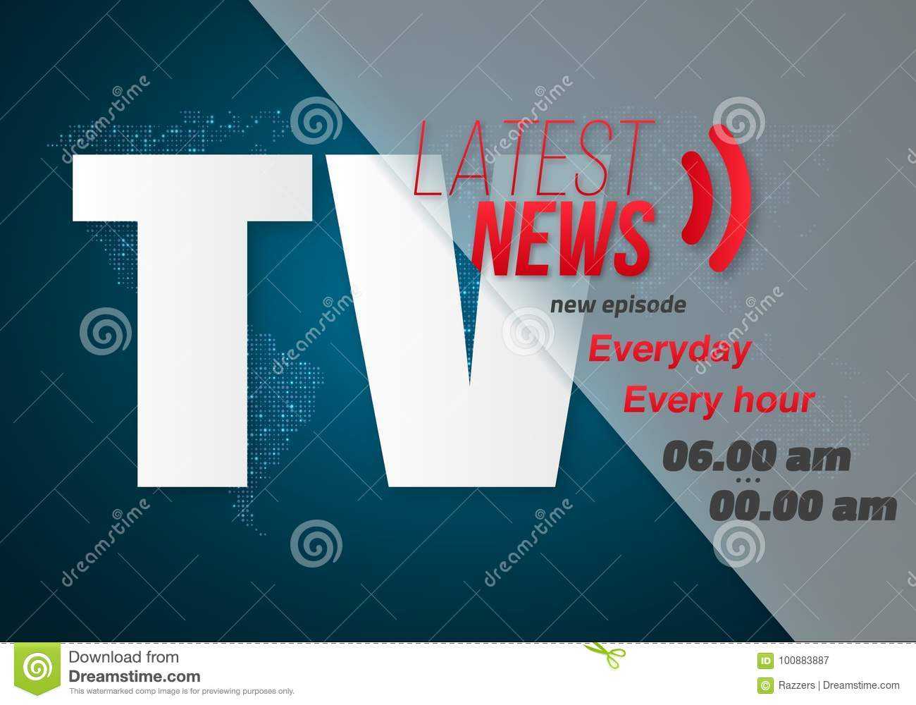 Vector Breaking News Banner. Broadcast News Design. News Regarding News Report Template